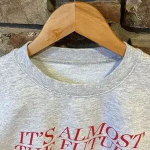 LONELY GHOST Tops Lonely Ghost Heather Grey Its Almost The Future Crewneck Sweatshirt Poshmark